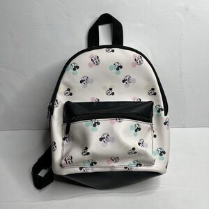 Disney BioWorld Mickey Minnie Mouse Faux Leather Bag Backpack